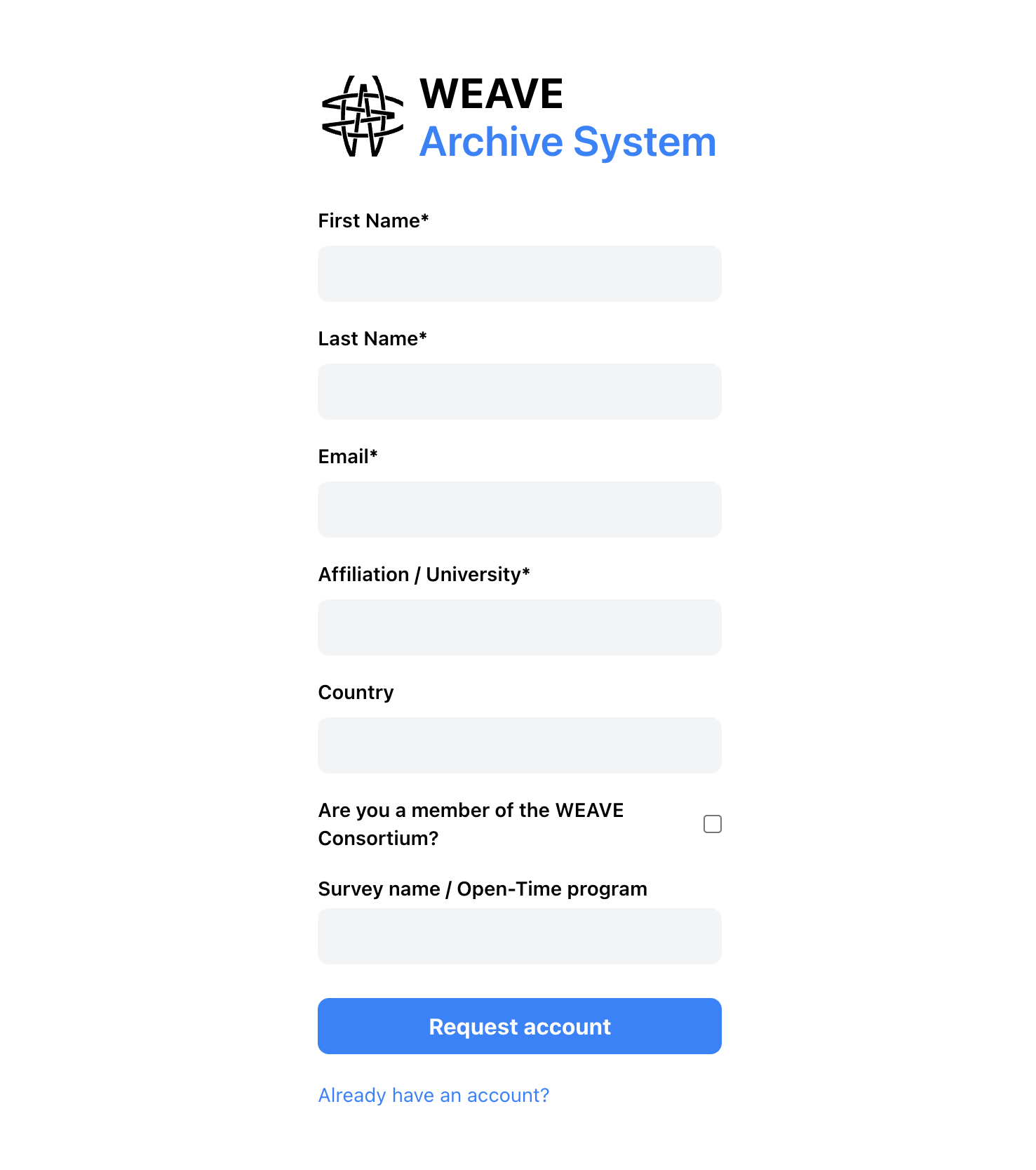 Sign-up form