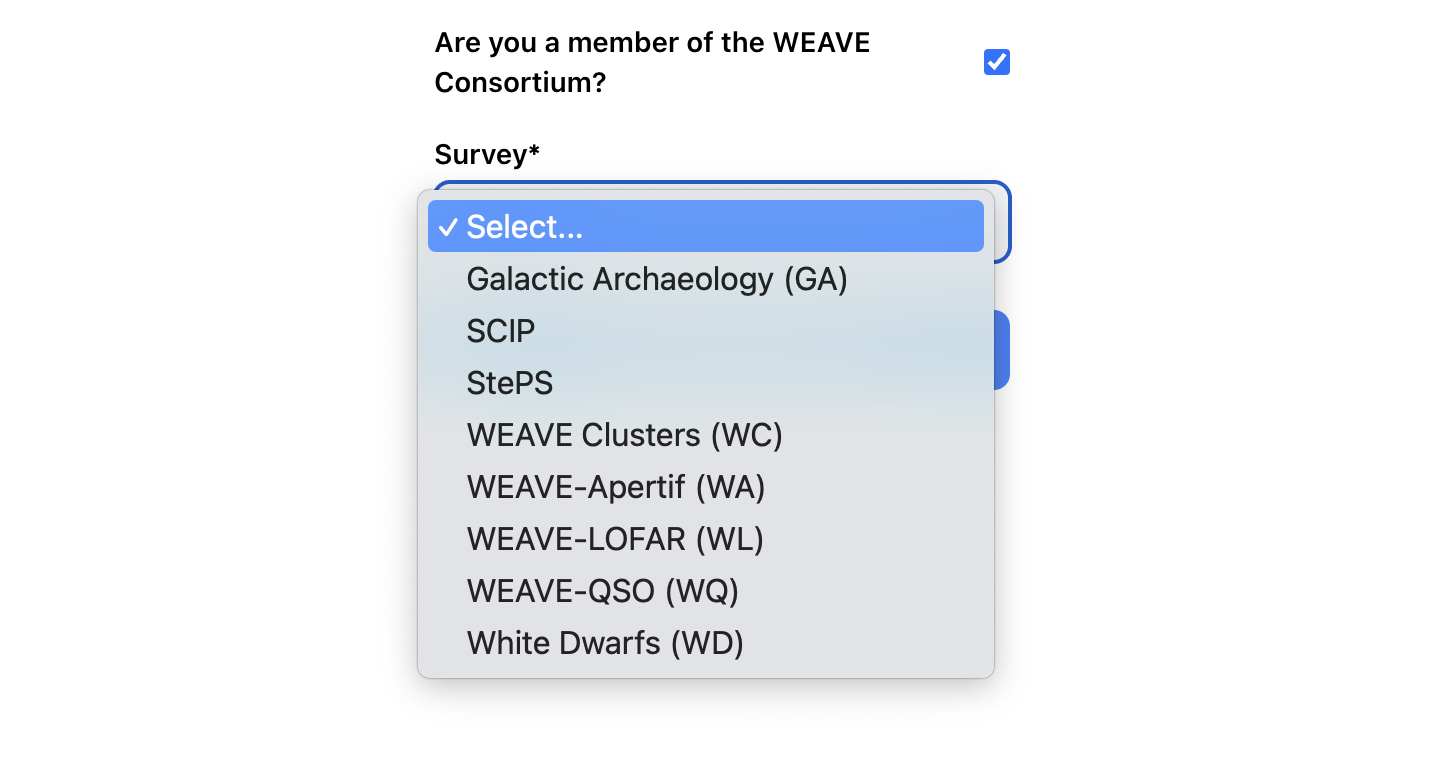 Survey list