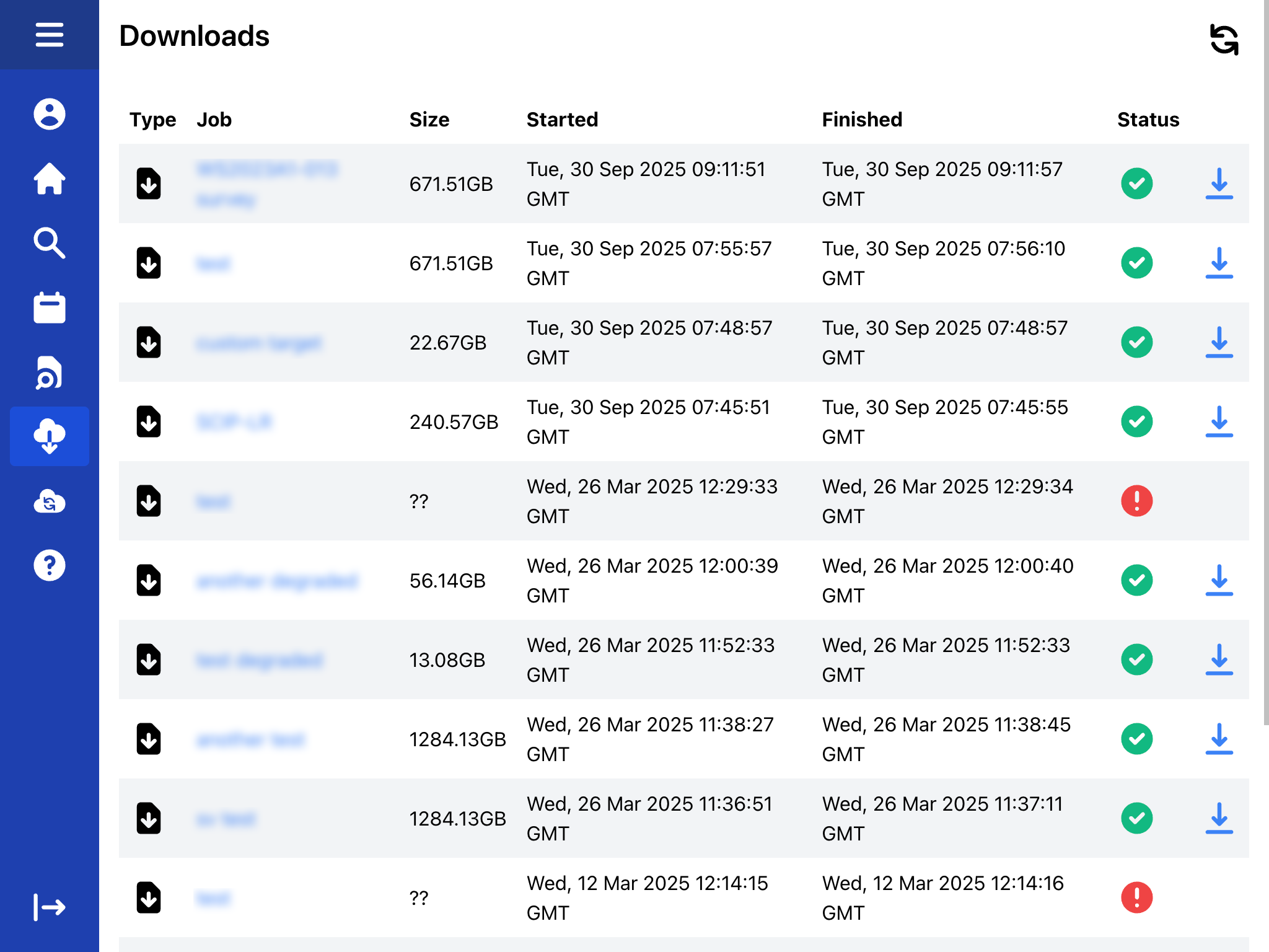 Download list